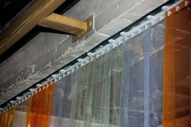 Rideau à lanières PVC transparent - Protection thermique